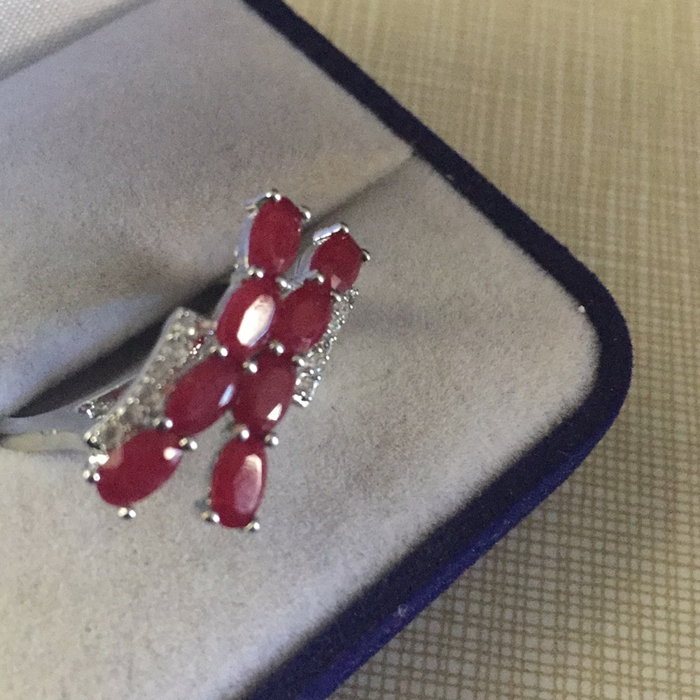 Astonishing Ruby Gemstone Silver Ring 925 - image 2